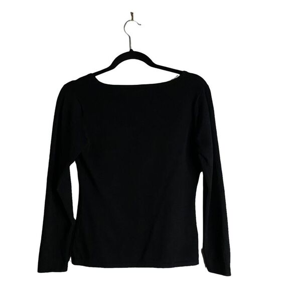Fred David Women's Black Soft Knit Crewneck Top - Picture 3 of 5